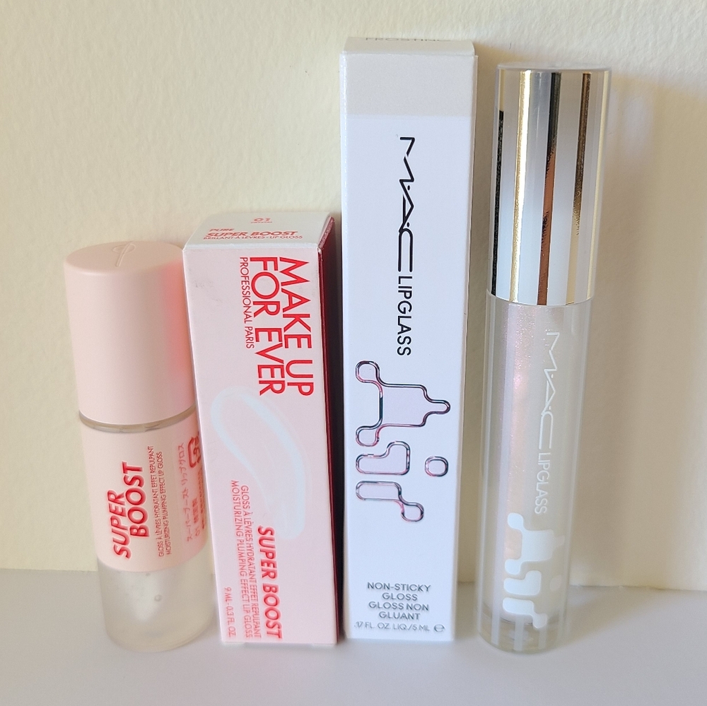 NEW MAC LIPGLASS & MAKEUP FOREVER GLOSS Bundle